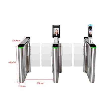 Barreira de Giro Automática com reconhecimento facial com QR Code com motor brushless — Baroxon