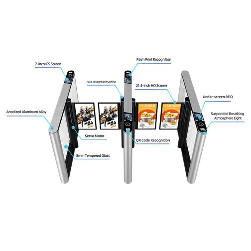 Barreira de Giro Automática com reconhecimento facial com QR Code com motor brushless — Baroxon