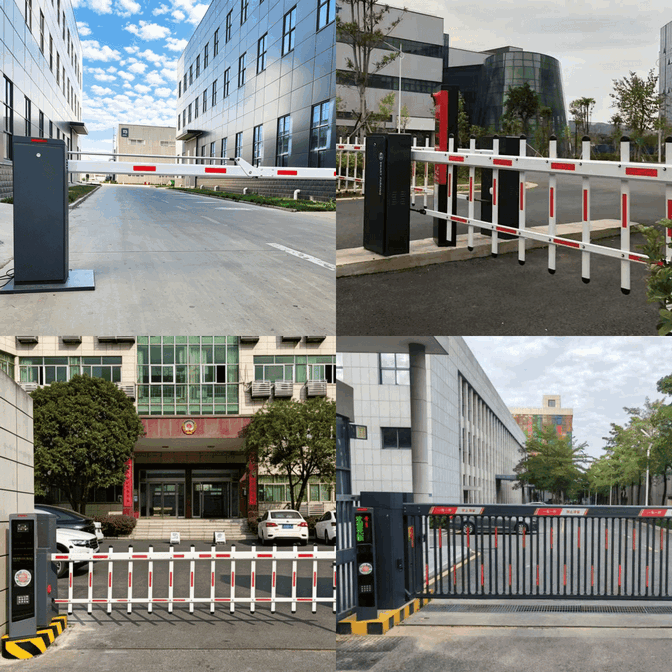 Cancela RFID Automática com braço articulado para garagens subterrâneas — Baroxon