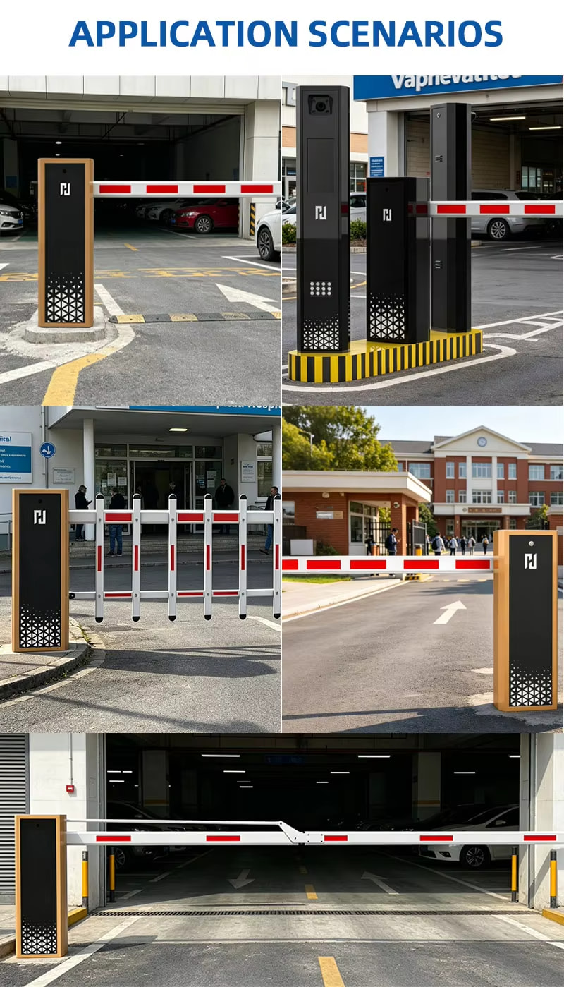 Baroxon commercial parking revenue collection lane integrated with long-range RFID readers and LPR cameras Brasil