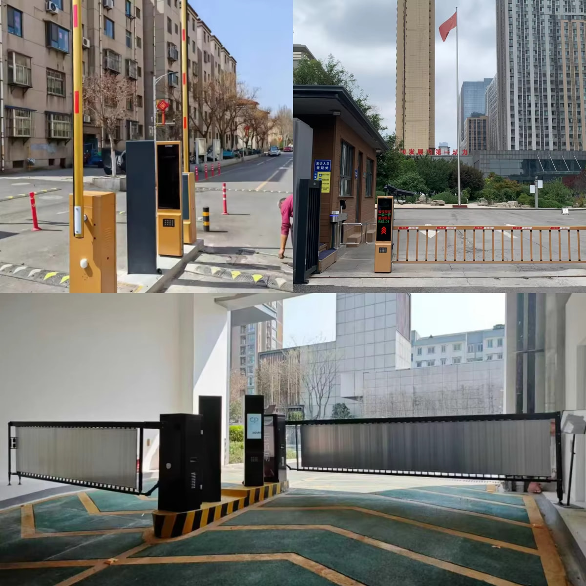 Sine lever linkage assembly and high torque motherboard for smart parking barrier
